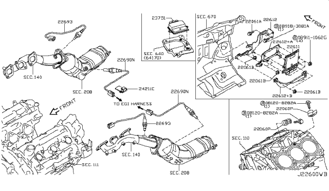 2014 Infiniti Q70 Gas Engine Control Module Diagram 3
