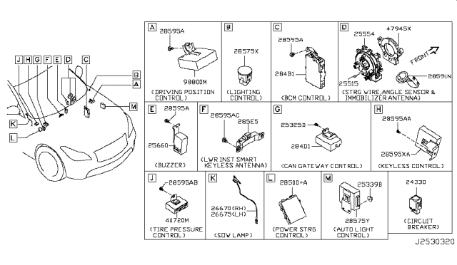 2015 Infiniti Q70 Electrical Unit Diagram 6