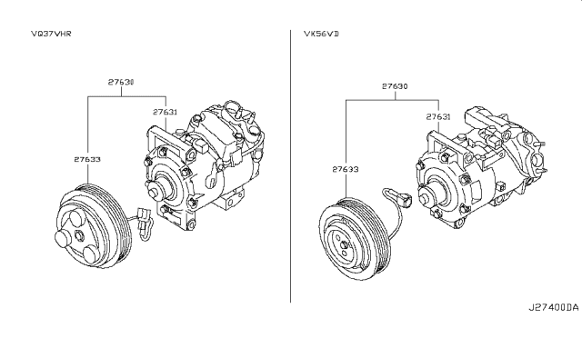 2011 Infiniti M37 Compressor Diagram