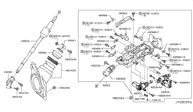 2011 Infiniti M56 Steering Column Diagram 3