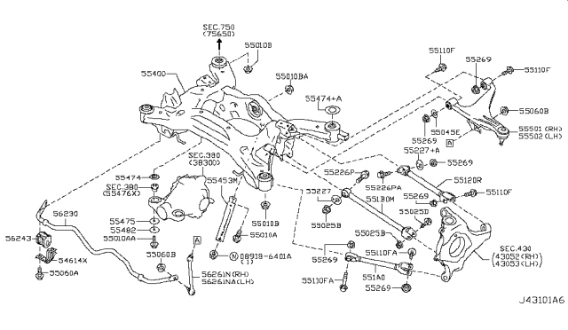 2011 Infiniti M37 Rear Suspension Diagram 9