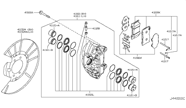 2018 Infiniti Q70L Front Brake Diagram 3
