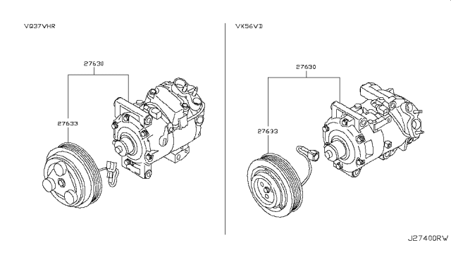 2017 Infiniti Q70 Compressor Diagram