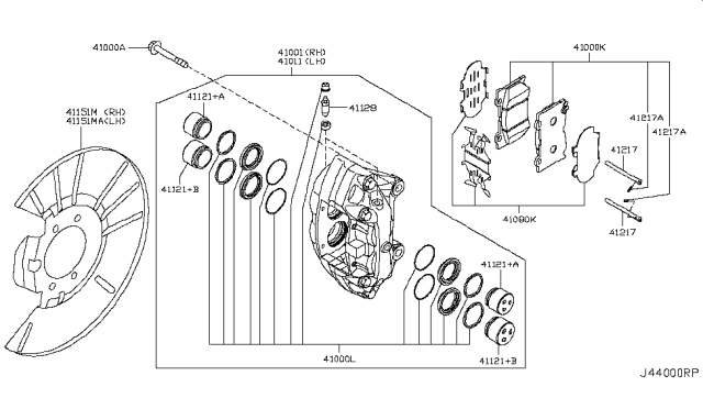 2015 Infiniti Q70 Front Brake Diagram 2