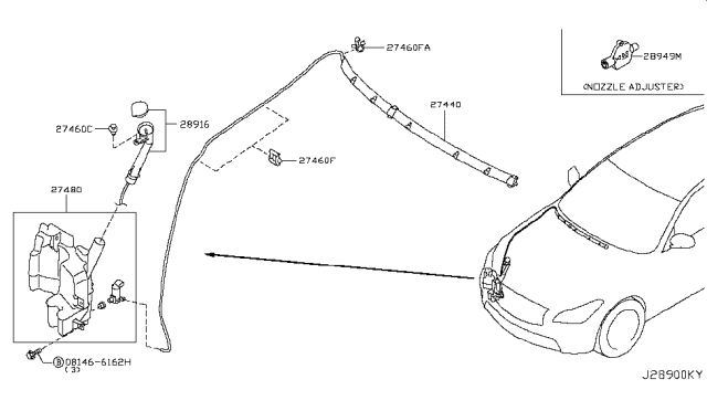 2012 Infiniti M37 Windshield Washer Diagram 1