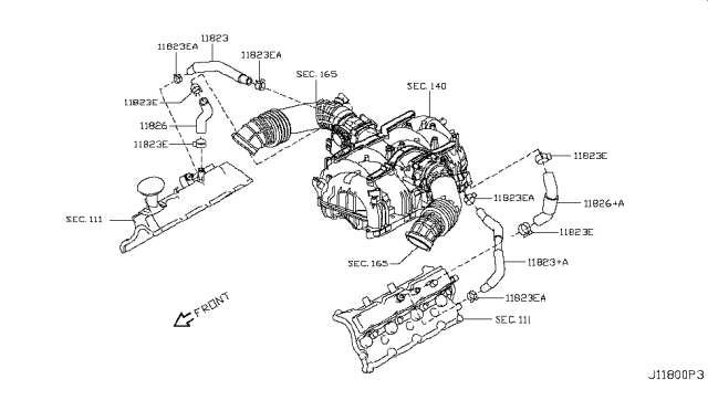 2016 Infiniti Q70 Crankcase Ventilation Diagram 1