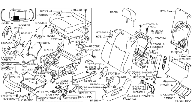 2011 Infiniti M37 Front Seat Diagram 2