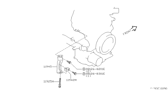 1996 Infiniti I30 Bolt-Adjust Diagram for 11719-31U00