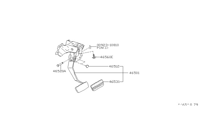 1997 Infiniti I30 Brake & Clutch Pedal Diagram 1