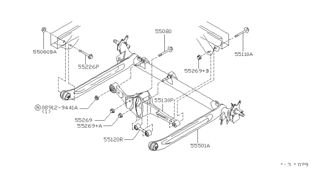 1996 Infiniti I30 Rear Suspension Diagram 1