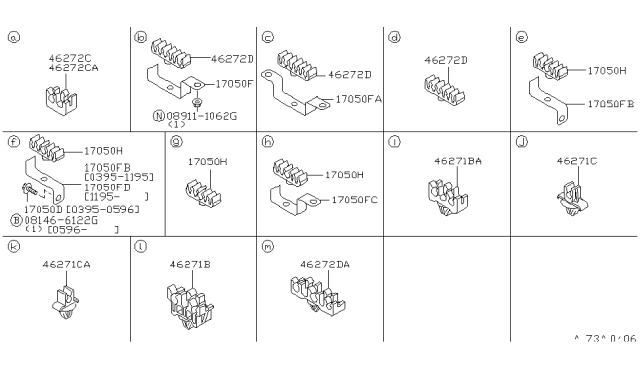 1997 Infiniti I30 Clip-Hose Diagram for 46271-16E20