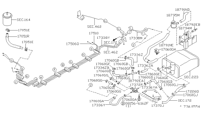 1999 Infiniti I30 Box-Drain,Canister Diagram for 18794-2L901