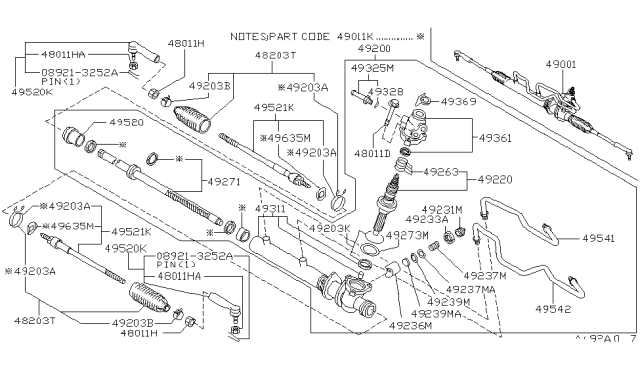 1996 Infiniti I30 Power Steering Gear Diagram 2