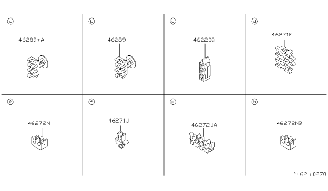 1998 Infiniti I30 Clip-Tube, BRACK Diagram for 46271-56E01