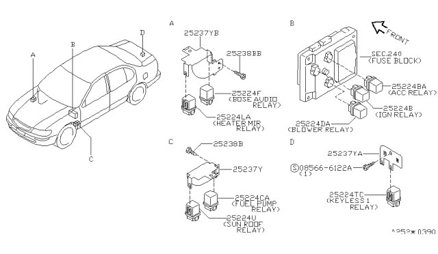 1998 Infiniti I30 Relay Diagram 4