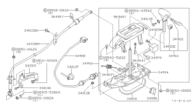 1997 Infiniti I30 Auto Transmission Control Device Diagram 1