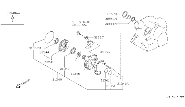 1998 Infiniti I30 Oil Pump Diagram