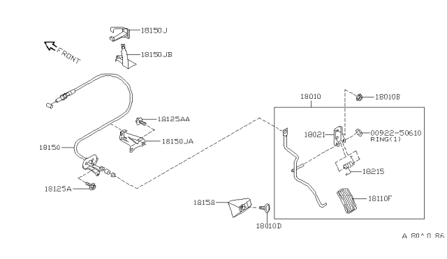 1998 Infiniti I30 Accelerator Linkage Diagram 1