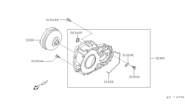 1996 Infiniti I30 Bolt Diagram for 31377-80X03