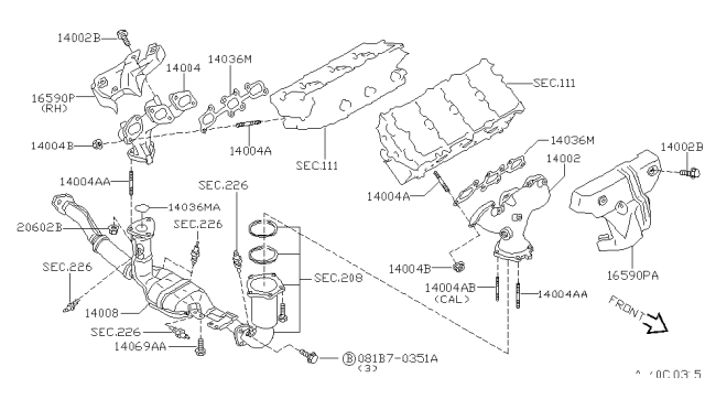 1998 Infiniti I30 Manifold Diagram 1