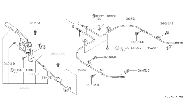 1996 Infiniti I30 Parking Brake Control Diagram