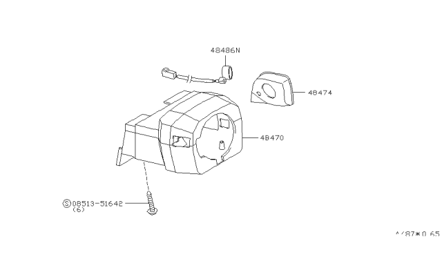 1997 Infiniti I30 Cover-Steering Lock Diagram for 48474-40U10