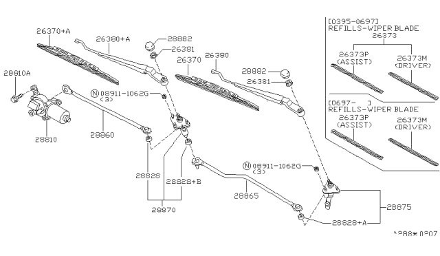 1998 Infiniti I30 Windshield Wiper Diagram