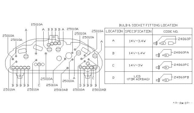 1998 Infiniti I30 Instrument Meter & Gauge Diagram 2