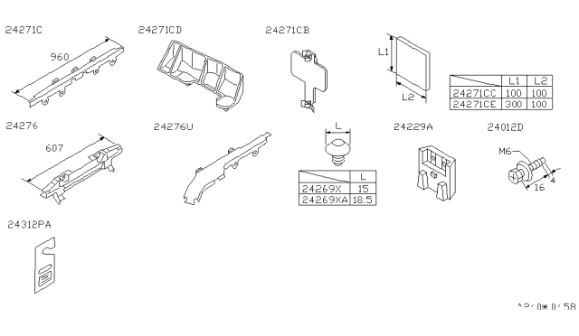 1999 Infiniti I30 Protector-Harness Diagram for 24277-31U10