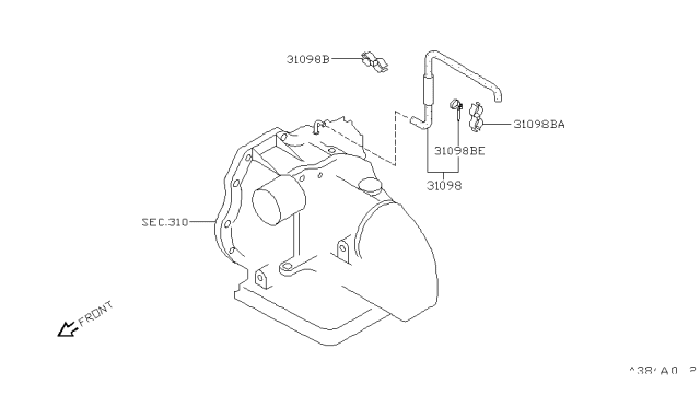 1998 Infiniti I30 Breather Piping          (For FR Unit) Diagram 1