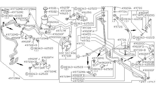 1996 Infiniti G20 Power Steering Piping Diagram 1