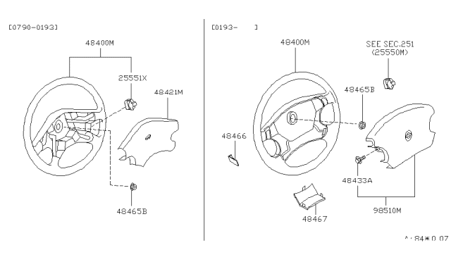 1993 Infiniti G20 Steering Wheel Diagram