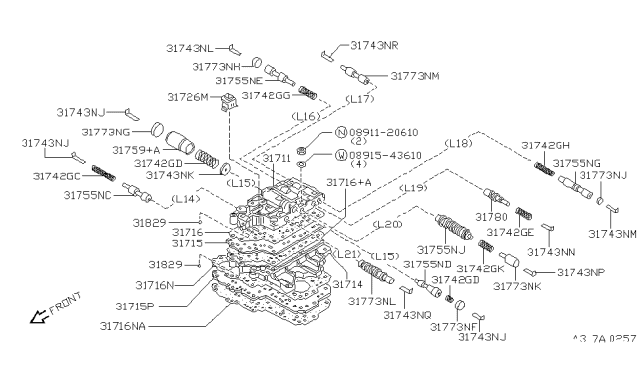 1994 Infiniti G20 Control Valve (ATM) Diagram 5