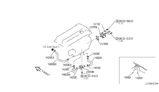 1994 Infiniti G20 Secondary Air System Diagram 1