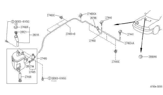 1991 Infiniti G20 Windshield Washer Diagram