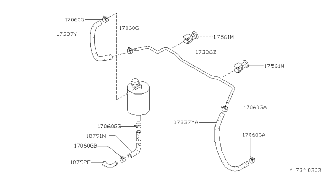 1993 Infiniti G20 Connector Diagram for 18792-64J00