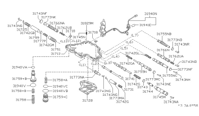 1994 Infiniti G20 Plug Diagram for 31845-31X03