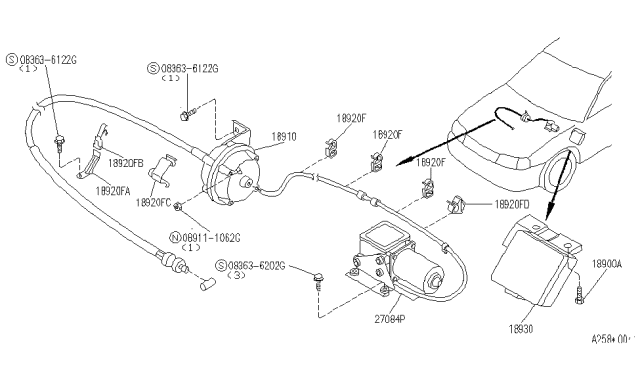 1994 Infiniti G20 Auto Speed Control Device Diagram