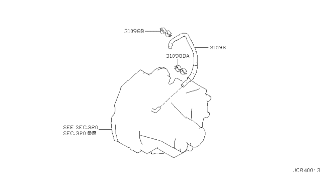 1993 Infiniti G20 Clamp-Hose Diagram for 24220-79974