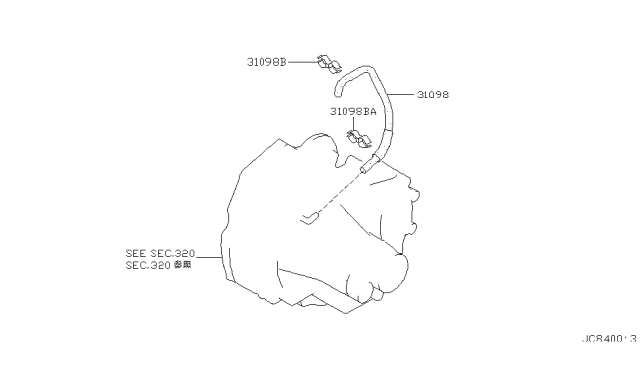 1991 Infiniti G20 Breather Piping          (For FR Unit) Diagram 2