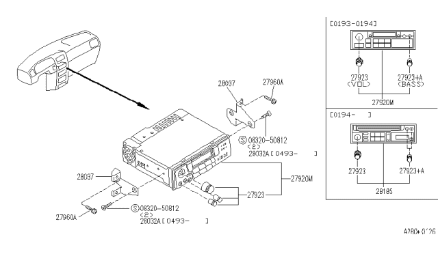 1995 Infiniti G20 Audio & Visual Diagram 2