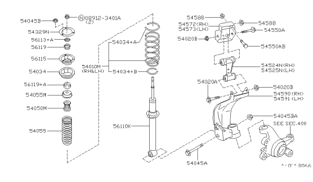 1996 Infiniti G20 Front Suspension Diagram 2