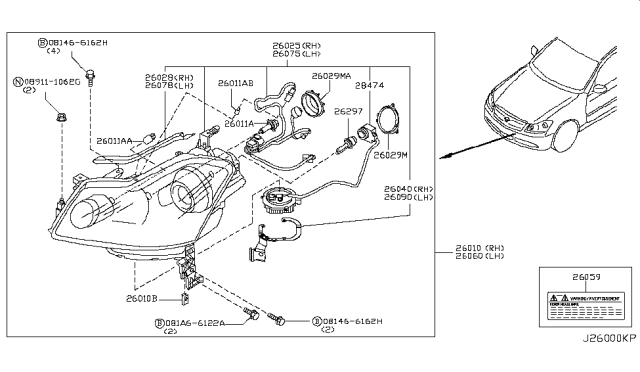 2006 Infiniti M35 Headlamp Diagram 3