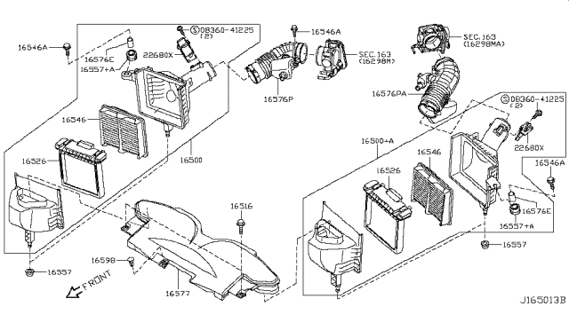 2009 Infiniti M35 Air Cleaner Diagram 3