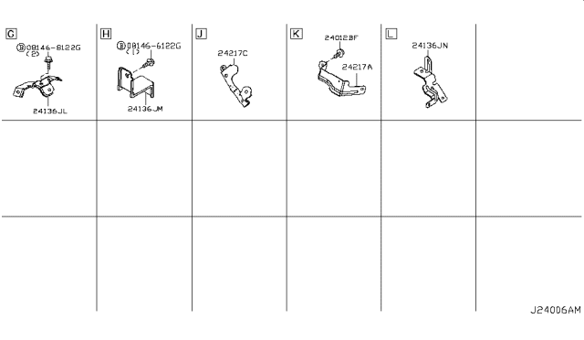 2010 Infiniti M35 Bracket EGI Harness Diagram for 24136-EH03A