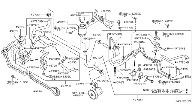 2006 Infiniti M35 Power Steering Piping Diagram 4