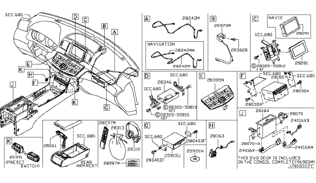 2006 Infiniti M35 Controller Assy Diagram for 25915-EH01D