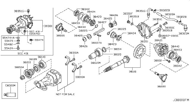 2009 Infiniti M35 Hose BREATHER Diagram for 31098-1BN0C