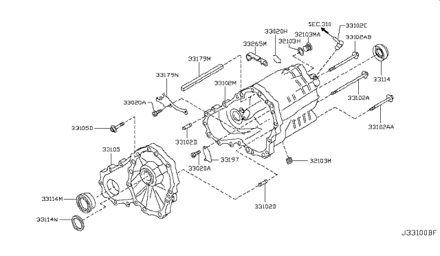 2008 Infiniti M35 Transfer Case Diagram 2