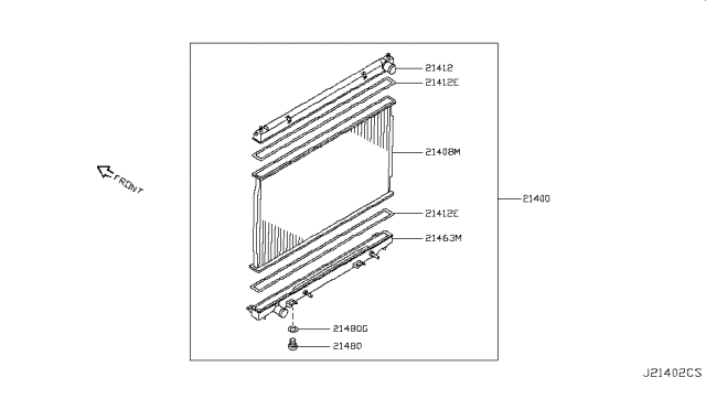 2009 Infiniti M45 Radiator,Shroud & Inverter Cooling Diagram 6